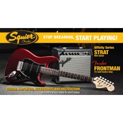Електрическа китара FENDER - Модел SQUIER PACK STRAT HSS CAR 15G 6 струни